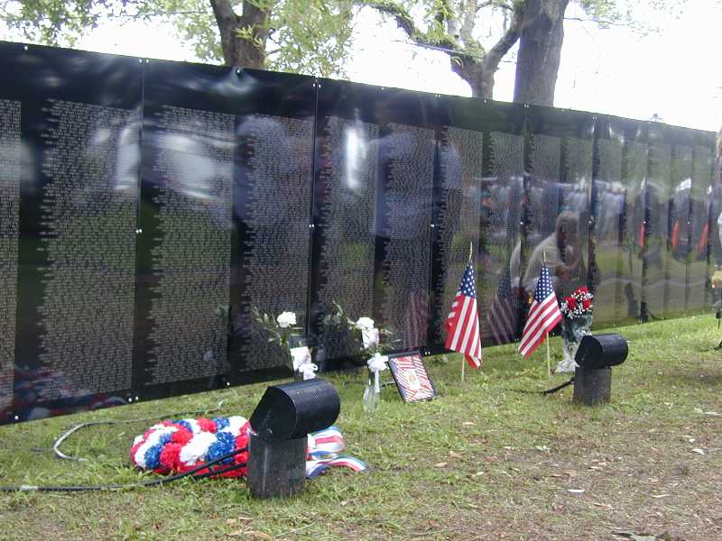 half size replica of the Vietnam Memorial