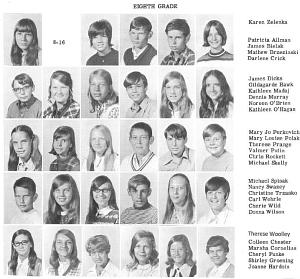 John Hill Class picture - 8th Grade, 1971