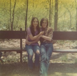 1971, Picnic after Senior Prom. Tina Gajewski & Dave Sonsara