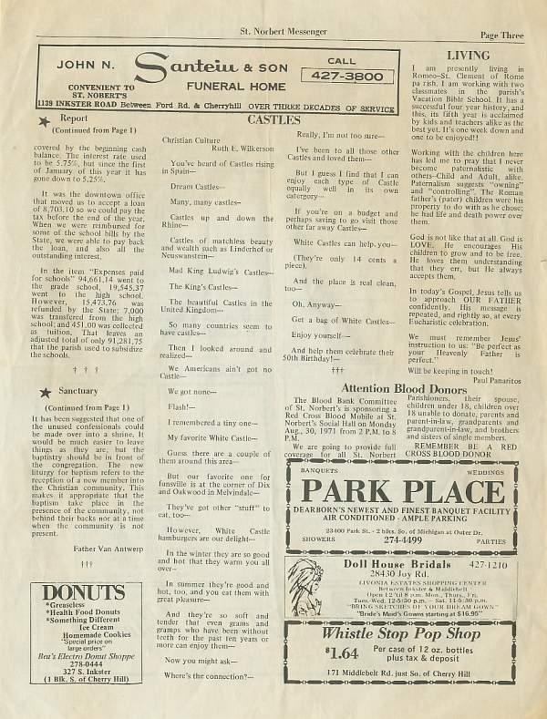 St. Norbert Messenger August 1, 1971 p.3