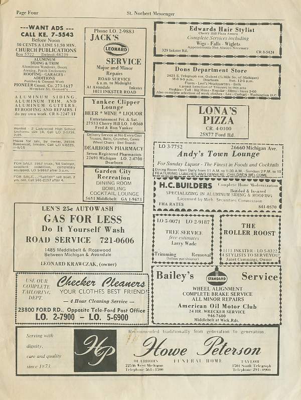 St. Norbert Messenger August 1, 1971 p.4