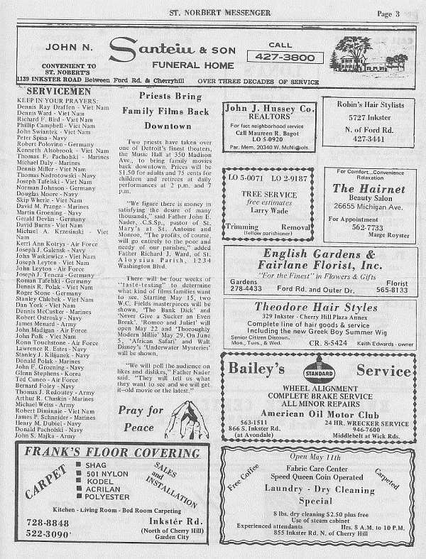 messenger Sunday, May 10, 1970 p 3