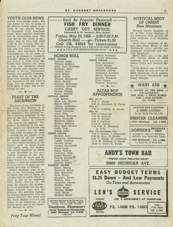 messenger Sunday, May 11, 1958 p3