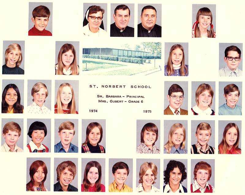 St. Norbert Class 1974-1975 Grade 6
