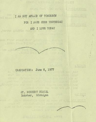 Graduation Program, Cover, June 8, 1977