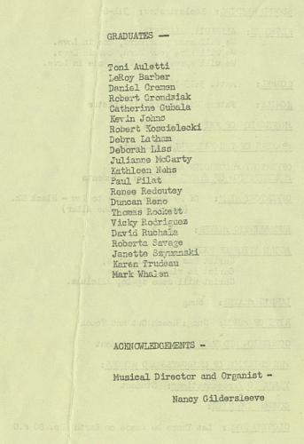 Graduation Program, the list of Graduates