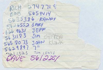 phone list