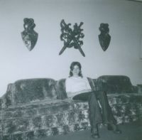 Fellow Girl Scout and pal, Doris Moore, in our Parkwood living room