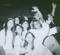 The girls in our so-called 'Quiet Room'