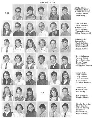 John Hill Class picture - 7th Grade, 1970