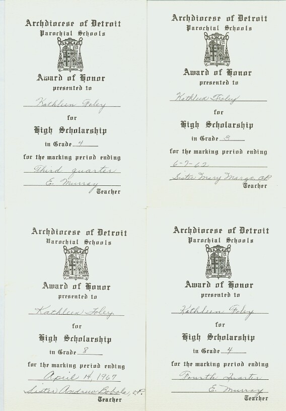 Award of Honor Grades 3, 4 and 8