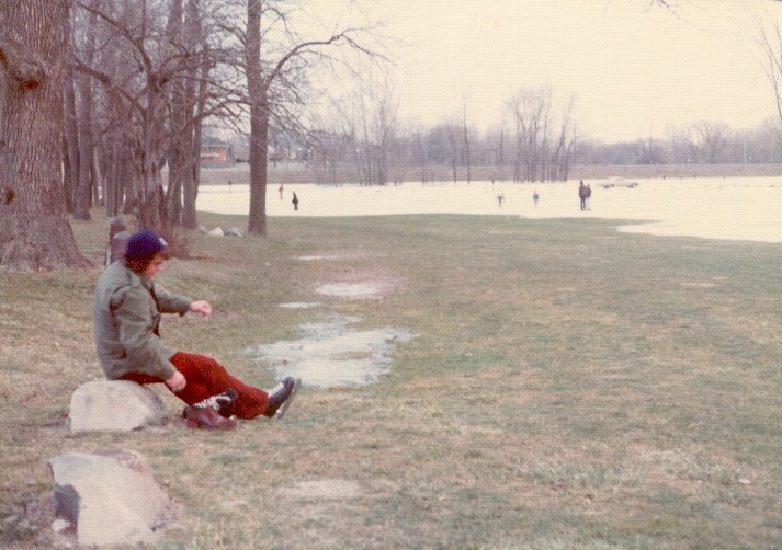 Greg Schneider preps for skating park flooded and icy in winter