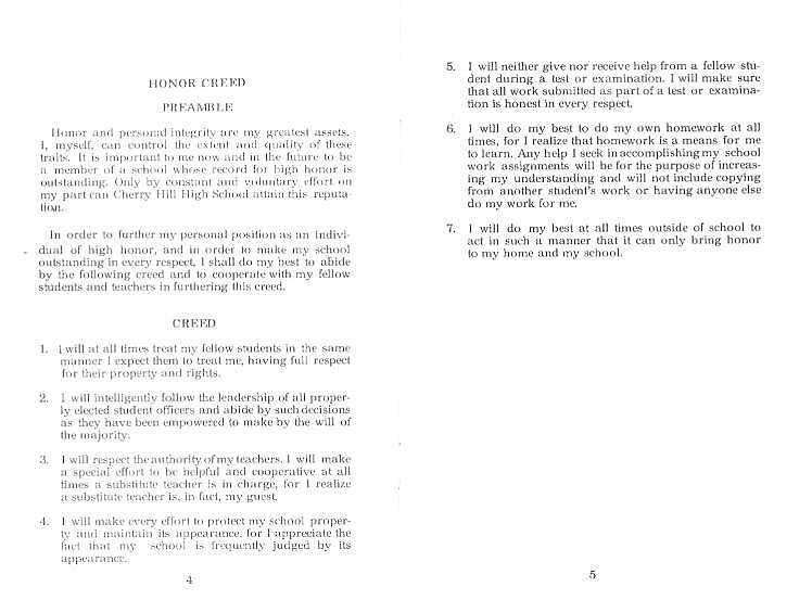 Cherry Hill High School Student Handbook pp.4-5