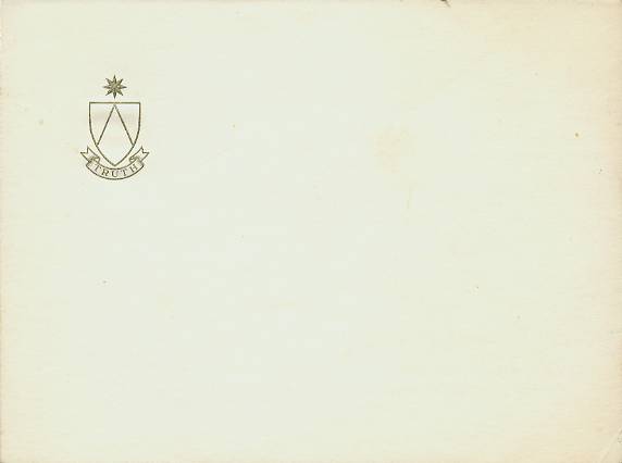 1971 Commencement Announcement, front of card