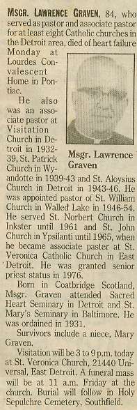Father Graven Obit.