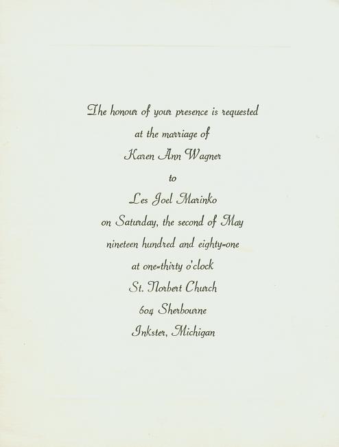 wedding invitation
