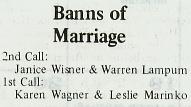 bans of marriage
